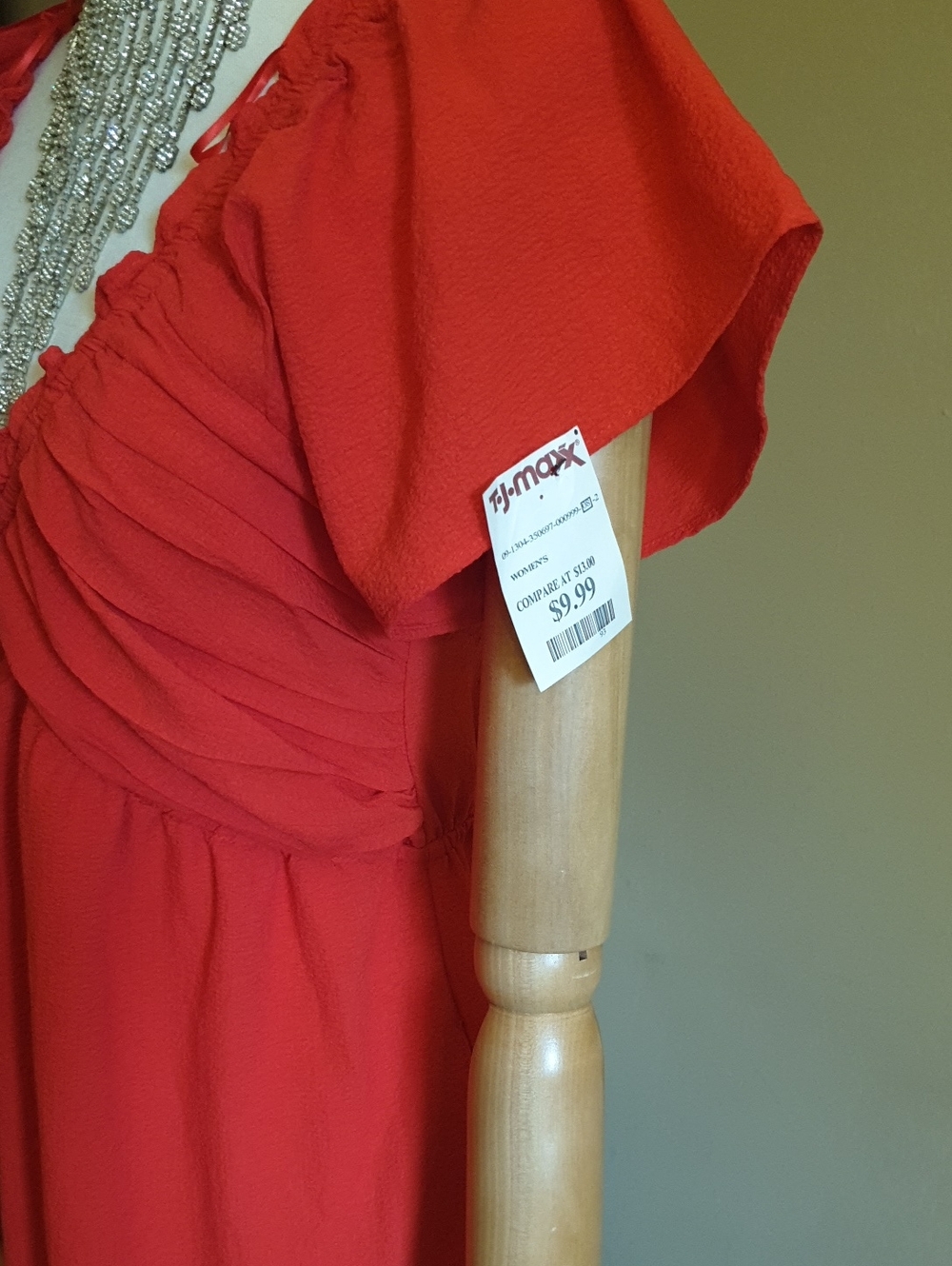 Red Ruffle Maxi Dress NWT - Picture 8 of 8